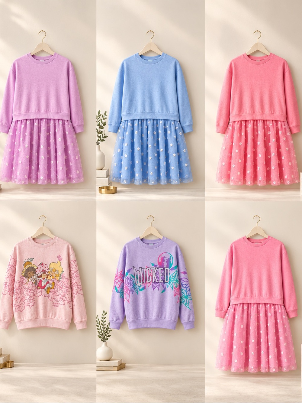 Girls Dresses, Wicked & Strawberry Shortcake Sweatshirts $20 Each NWT